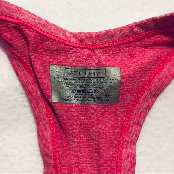 Athleta Fastest Track Racerback Tank Orange Medium - Picture 3 of 3